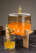Glass water jug with stand