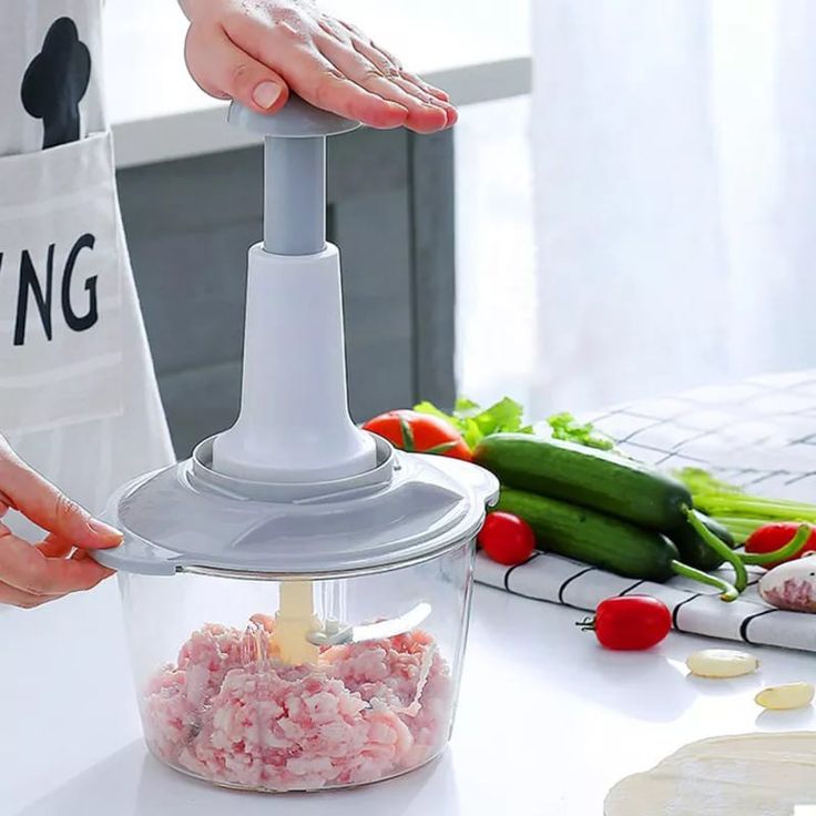 Manual Push Food Chopper – Compact Kitchen Helper